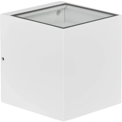 Afbeelding van Prios buitenwandlamp Tetje, wit, hoekig, 11,5 cm