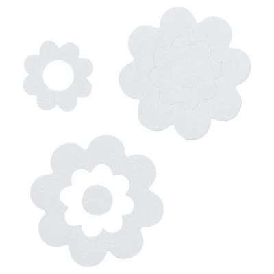 Afbeelding van Sealskin Badbloem Zelfklevende antislip stickers Vinyl 7 stuks Wit
