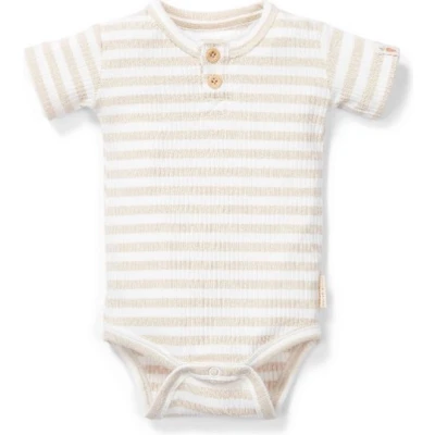 Afbeelding van Little Dutch Romper LDFEC24 Stripe Sand White Maat 50