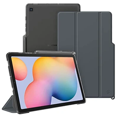 Afbeelding van Fintie Hoes voor Samsung Galaxy Tab S6 Lite, Silm Beschermhoes met transparante achterkant afdekking cover automatische slaap /waakfunctie Lite 10,4&quot; SM P610/ P615, Hemelgrijs