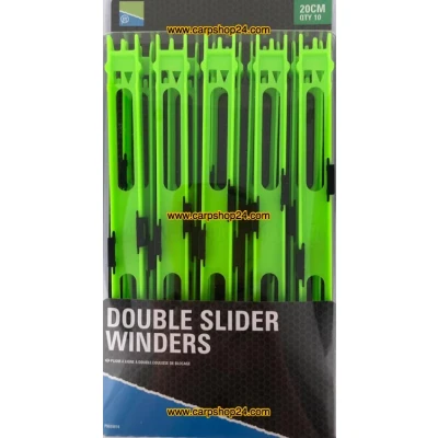 Afbeelding van Preston Double Slider Winders Maat : 20cm (Green 10 pcs winders)