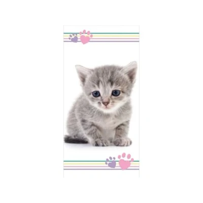 Afbeelding van Animal Pictures Strandlaken Kitten 70 x 140 cm Katoen