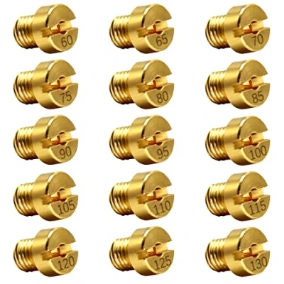 Afbeelding van 12 stuks M6 carburateursproeiers voor Dellorto carburateur mm 17,5 bromfiets motorfiets 60 65 70 75 80 85 90 95 100 105 110 115 120 125 130