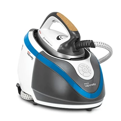 Afbeelding van Polti Vaporella Next VN18.25 strijkijzer met hogedrukketel max. 6,5 bar, vermogen 2200 W, turbo functie, onbeperkte looptijd, tank 1,3 l, pulse stoom 400 g, wit en blauw