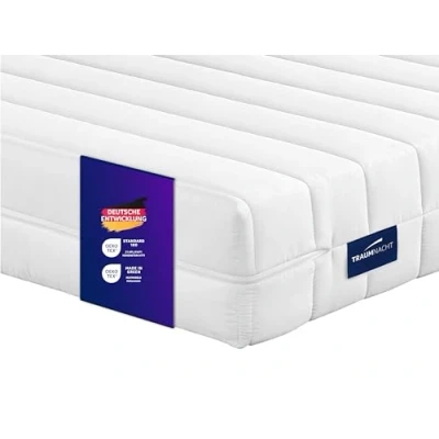 Afbeelding van Traumnacht Easy Comfort Duo Matelas orthopédique en mousse confort 7 zones, degré de dureté 2 et 3 Certifié Öko Tex 90 x 200 cm Hauteur 11 Fabriqué selon les normes qualité