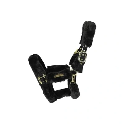 Image de Kentucky Licol Sheepskin Noir Poney