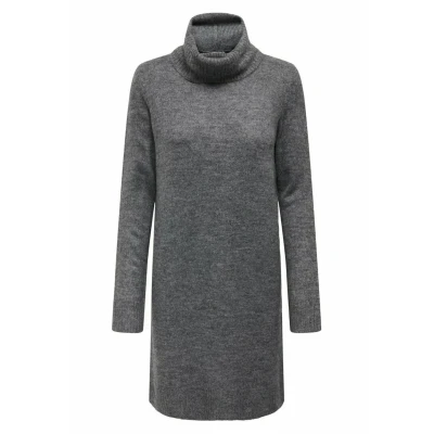 Afbeelding van JDY Wasserfall Gebreide jurk, Dames, Maat: Large, Dark grey melange