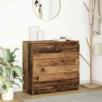 Afbeelding van vidaXL Dressoir 80x35x76 cm spaanplaat oud hout