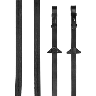 Afbeelding van LeMieux Teugels Arika Soft Rubber with Stopper Zwart/Zilver Full