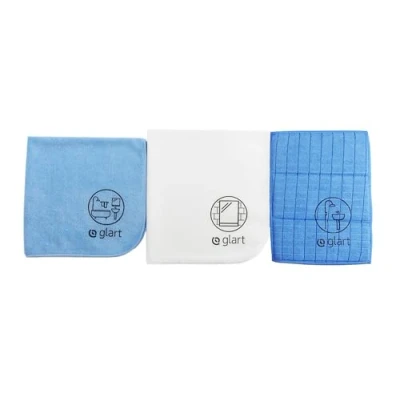 Afbeelding van Glart 4PAS 3 stuks microvezeldoeken voor badkamer, toilet, douche, sanitair, huishouden, completer dan katoen of eenvoudige reinigingsdoeken, keukendoeken,