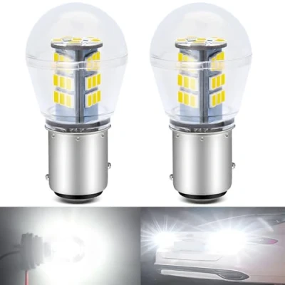 Afbeelding van DEFVNSY Set van 2 Super Heldere 1157 BAY15D 2057 2357 7528 Wit LED licht 2835 33 SMD Lampen voor Tail Back Up Achteruitlooplampen Dagrijverlichting 10 30 V DC