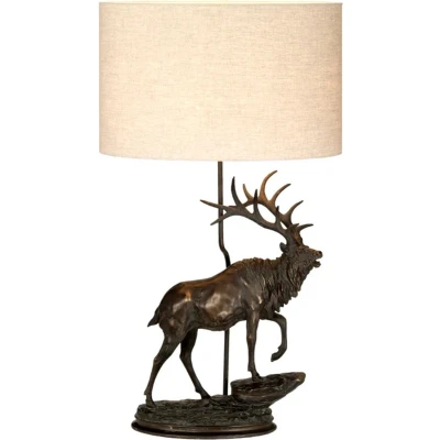Afbeelding van Bohemian Tafellamp Steady Lighting Kunststof E27 L: 29.5cm Voor Binnen Woonkamer Eetkamer Brons