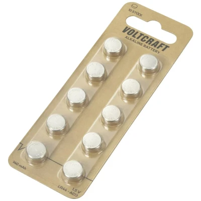 Afbeelding van VOLTCRAFT Knoopcel LR44 10 stuk(s) 140 mAh Alkaline AG13