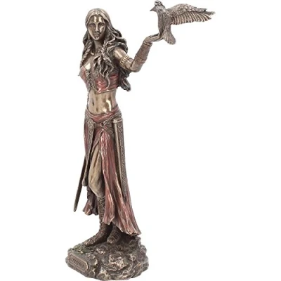 Afbeelding van Nemesis Now Figuur Morrigan en Raaf, brons, 28 cm