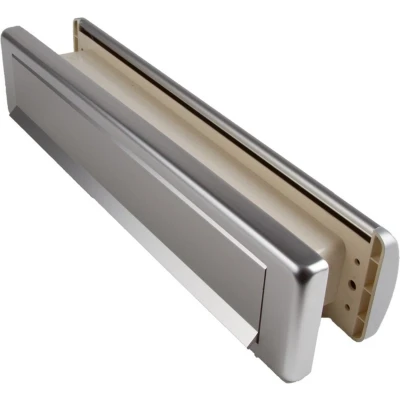Afbeelding van Ami Briefplaat met schacht en tochtklep 340x74x16mm 53 57mm deurdikte