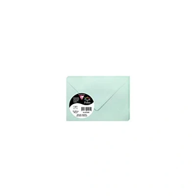 Afbeelding van Clairefontaine 55330C, verpakking met 20 enveloppen, formaat 7,5 x 10 cm, 120 g/m², kleur: jadegroen, uitnodiging voor evenementen en overeenkomst, Pollen serie, glad papier van hoge kwaliteit