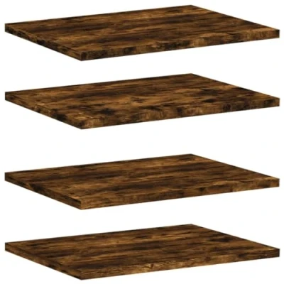 Afbeelding van vidaXL Wandschappen 4 st 40x30x1,5 cm bewerkt hout gerookt eikenkleur