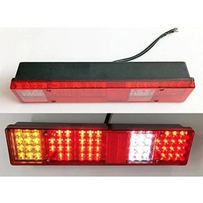 Afbeelding van 2 x 24 V 60 LED aanhanger vrachtwagen kiepper chassis camper achterlicht indicator lampen