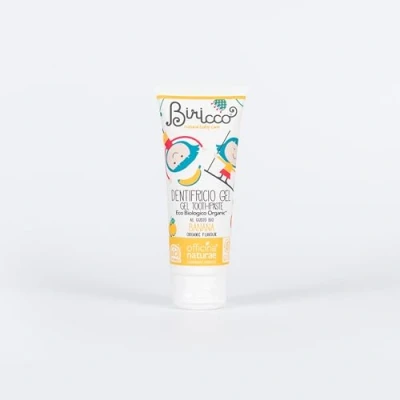 Afbeelding van Bio Junior Tandpasta banaansmaak 75 ml &amp; 2 Duurzame Cellulose Tandenborstels Officina naturae ideaal voor melktanden