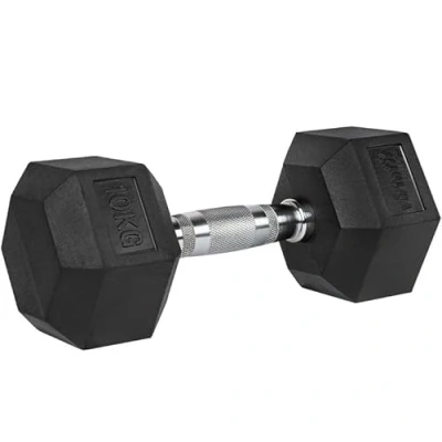 Afbeelding van VirtuFit Hexa Dumbbell Pro 10 kg Hexagon Duuzaam en Slijtvast Krachttraining Gewicht CrossFit &amp; Fitness Geschikt voor Beginners Professionals Per Stuk Verkocht