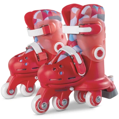 Afbeelding van Yvolution Twista Skates Verstelbare Kinderskeelers In Maat Verstelbaar 2 1 Skate: Eenvoudig Om Te Zetten Van Beginner Skate Naar Inline Rood 29 33