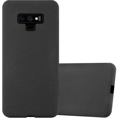 Afbeelding van Cadorabo Hoesje geschikt voor Samsung Galaxy NOTE 9 in FROST ZWART Beschermhoes gemaakt van flexibel TPU silicone Case Cover