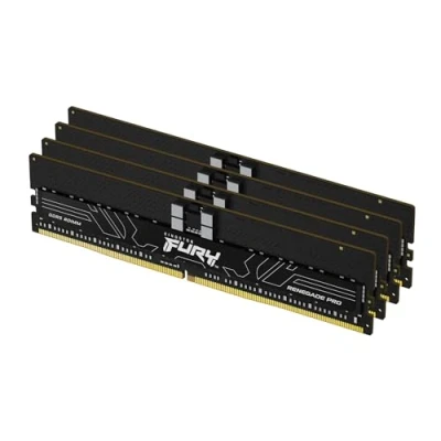 Afbeelding van Kingston FURY Renegade Pro DDR5 128 GB: 4 x 32 GB 288 PIN 5600 MHz / PC5 44800 CL28 1.35 V geregistreerd XMP 3.0 On die ECC zwart
