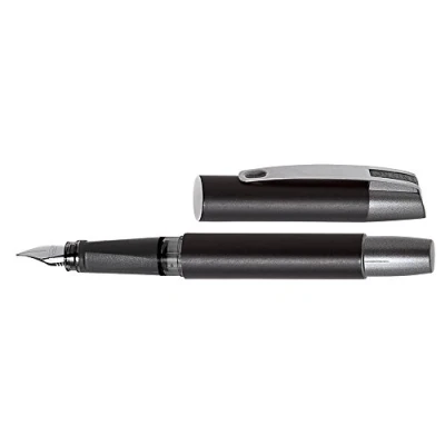 Afbeelding van Online Campus Colour Line Inktvulpen, voor rechtshandigen, ergonomische handgreep, standaard inktpatronen, met iridium veer M, zwart, 1 stuk (1 stuk)