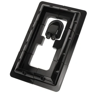 Afbeelding van QWORK® Montagebeugels voor zonnepanelen, zonder boren, camper, dak, zwart