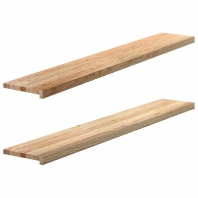 Afbeelding van Vensterbanken 2 st onbehandeld 160x25x2 cm massief eikenhout