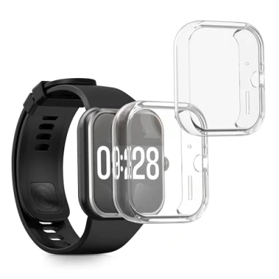 Afbeelding van kwmobile 2x smartwatch hoes geschikt voor Xiaomi Redmi Watch 4 hoesje Siliconen sporthorloge cover Activity tracker case in transparant
