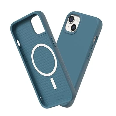 Afbeelding van RHINOSHIELD Hoesje compatibel met [iPhone 13 mini] SolidSuit Magsafe dunne hoes schokabsorberende technologie en premium matte afwerking oceaanblauw