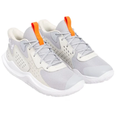 Afbeelding van Under Armour JET 23 Basketbalschoenen, Heren, Maat: 47, Mod gray/ares red/white Leer en textiel