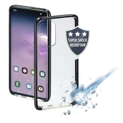 Afbeelding van Hama Protector Cover Samsung Galaxy S20 Ultra 5G Transparant, Zwart Inductieve lading