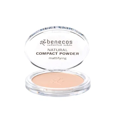 Afbeelding van benecos B09115 natuurlijke cosmetica compact poeder geperst mat veganistisch zand,9 g,zandkorrels