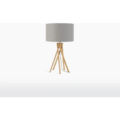 Afbeelding van GOOD&amp;MOJO Tafellamp Kilimanjaro Lichtgrijs/Bamboe Ø32cm