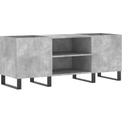 Afbeelding van Platenkast 121x38x48 cm bewerkt hout betongrijs