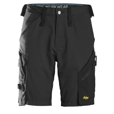 Afbeelding van Snickers 6112 LiteWork, 37.5 Korte Werkbroek Zwart/Zwart