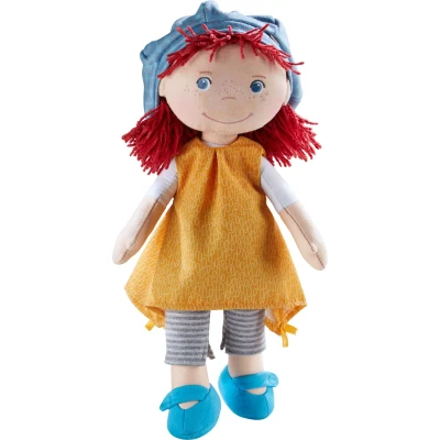 Afbeelding van Haba Speelpop Freya Junior 30 Cm Polyester Geel/blauw 4 delig