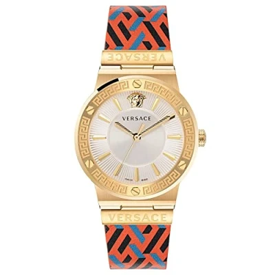 Afbeelding van Versace Greca Logo VEVH01521 Horloge Leer Multi Ø 38 mm