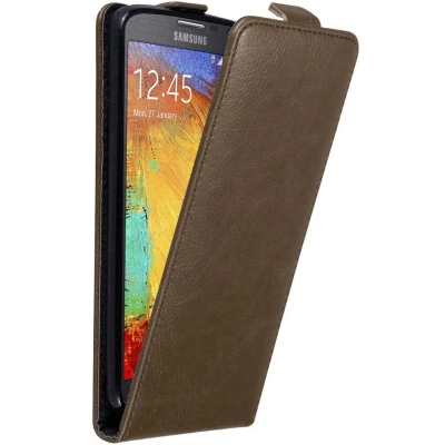Afbeelding van Cadorabo Hoesje geschikt voor Samsung Galaxy NOTE 3 NEO in KOFFIE BRUIN Beschermhoes flip design Case Cover met magnetische sluiting