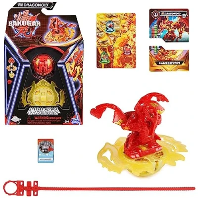 Afbeelding van Bakugan Special Attack Dragonoid spinnend actiefiguur en ruilkaarten