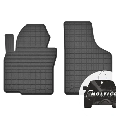 Afbeelding van Rubberen vloermatten met rand, perfecte pasvorm, 2 stuks, geschikt voor Volkswagen Caddy III 2004 2020