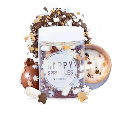 Image de Happy Sprinkles Hot Chocolate 65 g Mélange de chocolat pour boisson le lait ou les végétaliens Idéal la saison froide