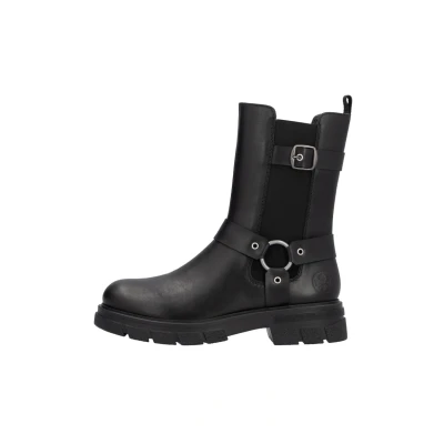 Afbeelding van Rieker Cowboy/Bikerlaarzen, Dames, Maat: 37, Schwarz Leer