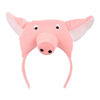 Afbeelding van Boland Pluche haarband varken voor carnaval, themafeest, Halloween of dierenkostuum