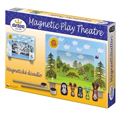 Afbeelding van Detoa Magnetisch Dierentheater 33 X 23 3,5 Cm Hout 11 delig