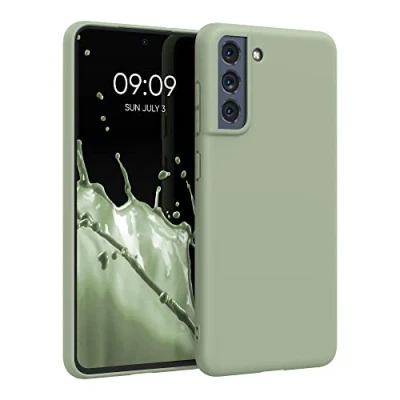 Afbeelding van kwmobile telefoonhoesje geschikt voor Samsung Galaxy S21 FE Hoesje smartphone Back cover in grijsgroen