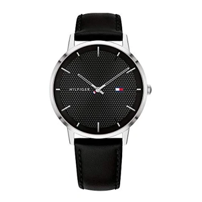 Afbeelding van Tommy Hilfiger Polshorloge Leer Zwart 40