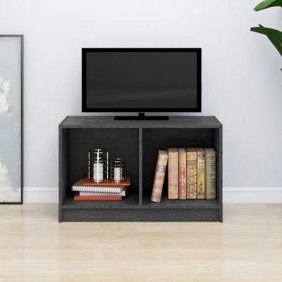 Afbeelding van Tv meubel 70x33x42 cm massief grenenhout grijs